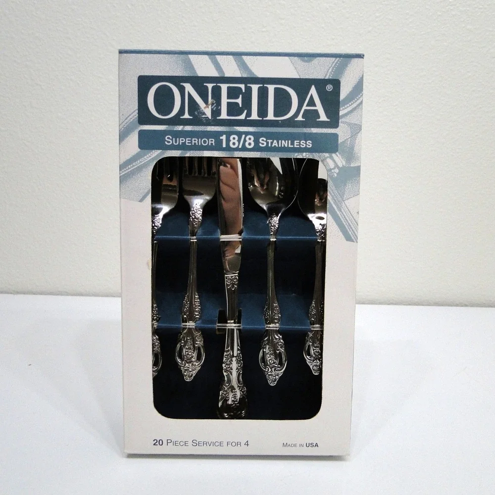 Oneida Always Superior 18/8 Stainless Flatware 20 Pc Set Service for 4 USA Made